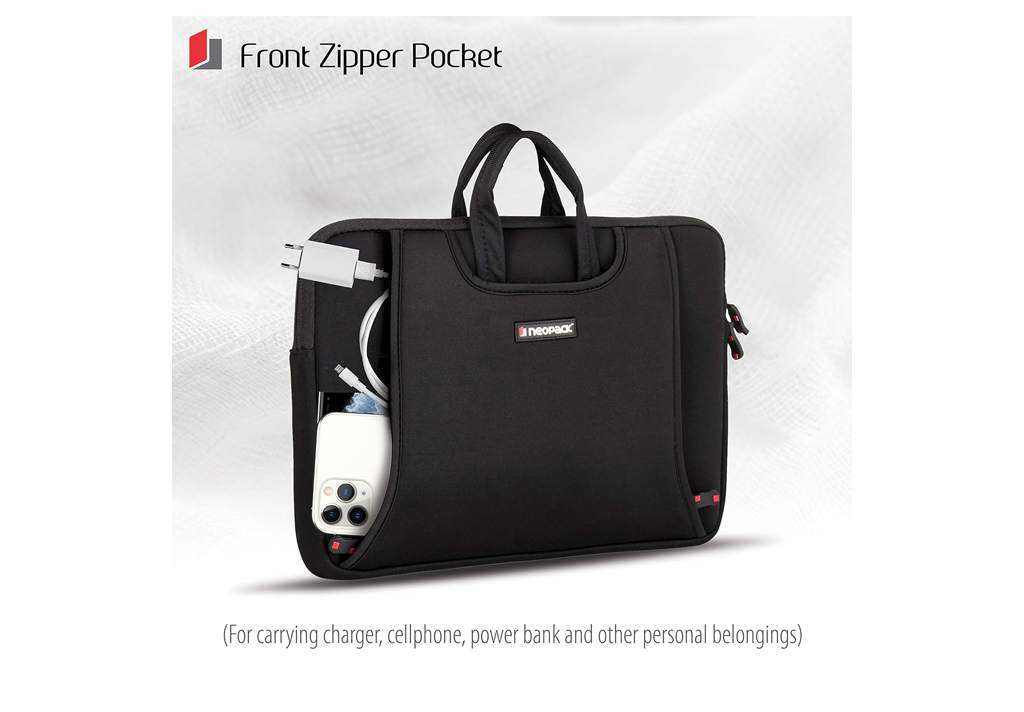 Neopack Handle Sleeve Fits 13.3 Inch Laptops & Macbooks Black