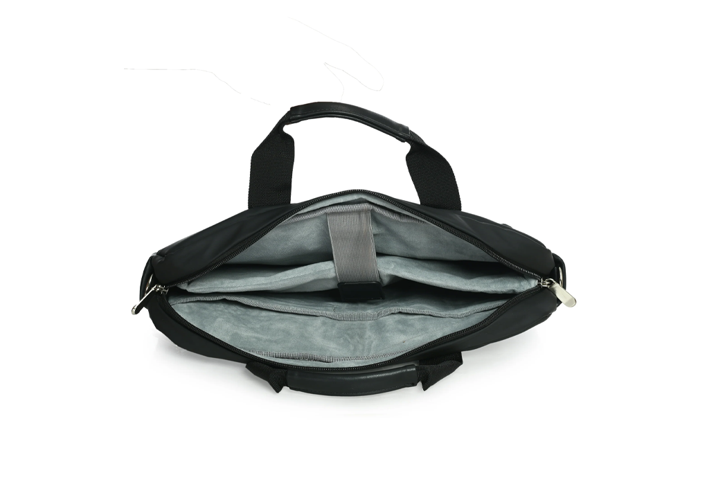 Vaku Luxos® BRUSSO Sleeve with Strap highly durable Compatilbe for Macbook 13|14" - Black