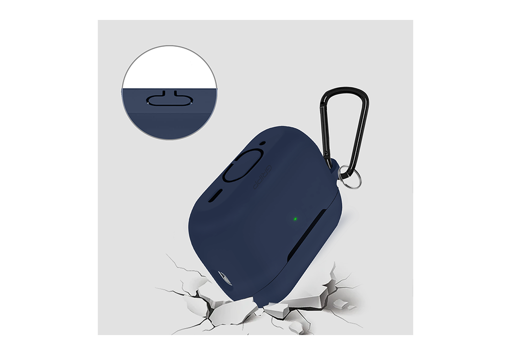 Gripp Airpods Pro (2nd GEN.) case + Strap+ Keyring Hook Indigo