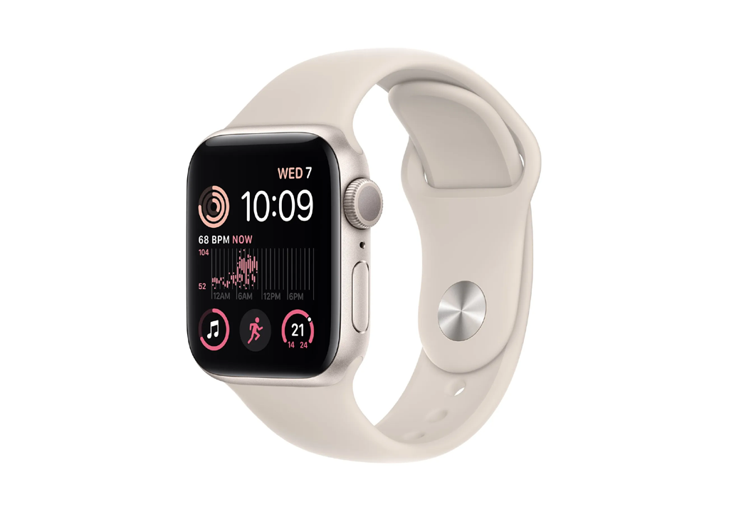 Apple Watch SE GPS 40mm Starlight Aluminium Case with Starlight Sport Band - Regular