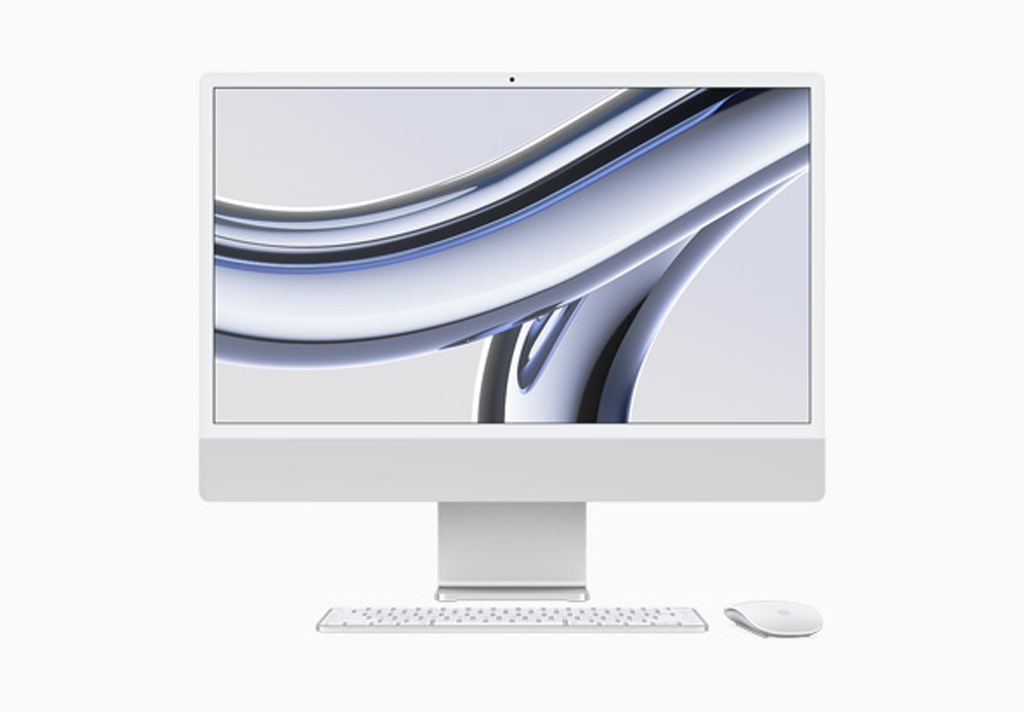 24-inch iMac with Retina 4.5K display: Apple M3 chip with 8-core CPU and 8-core GPU, 256GB SSD - Silver