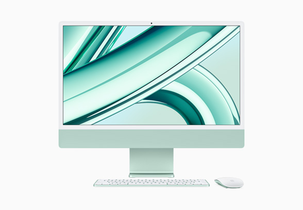 24-inch iMac with Retina 4.5K display: Apple M3 chip with 8-core CPU and 10-core GPU, 256GB SSD - Green