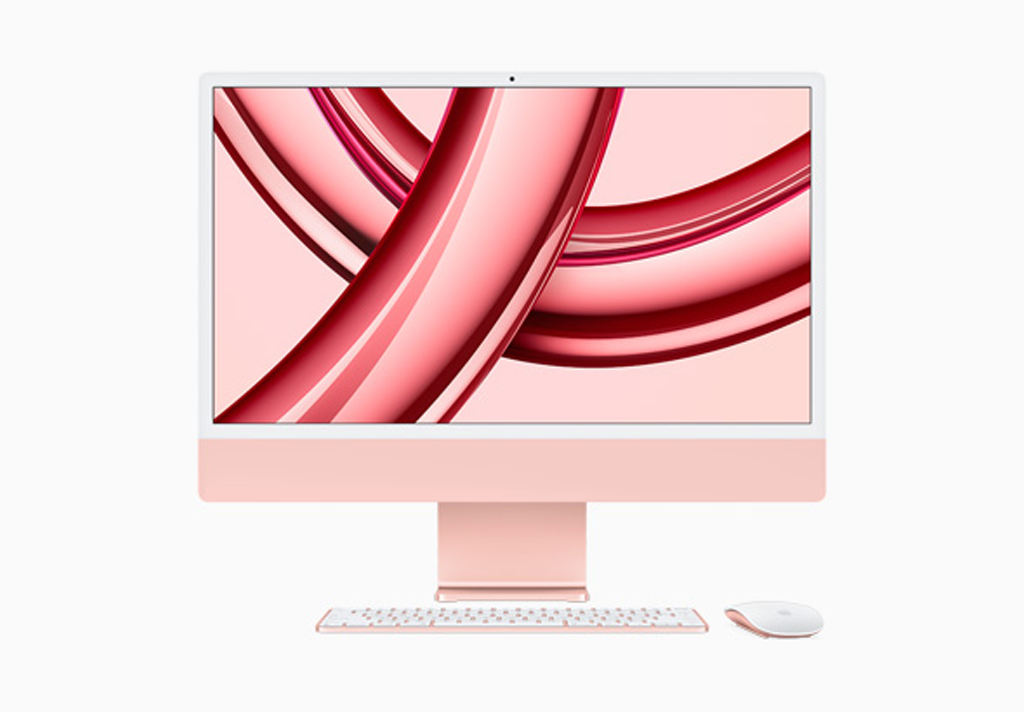 24-inch iMac with Retina 4.5K display: Apple M3 chip with 8-core CPU and 10-core GPU, 256GB SSD - Pink