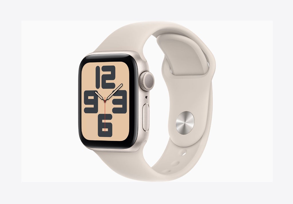 Apple Watch SE GPS 40mm Starlight Aluminium Case with Starlight Sport Band - M/L