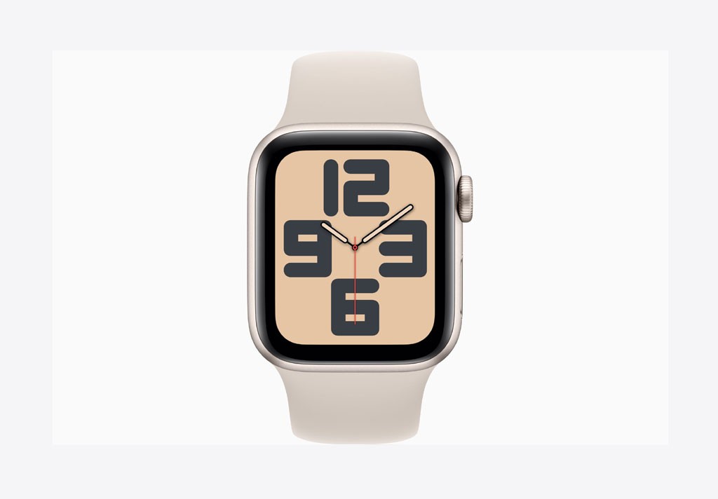 Apple Watch SE GPS 40mm Starlight Aluminium Case with Starlight Sport Band - M/L