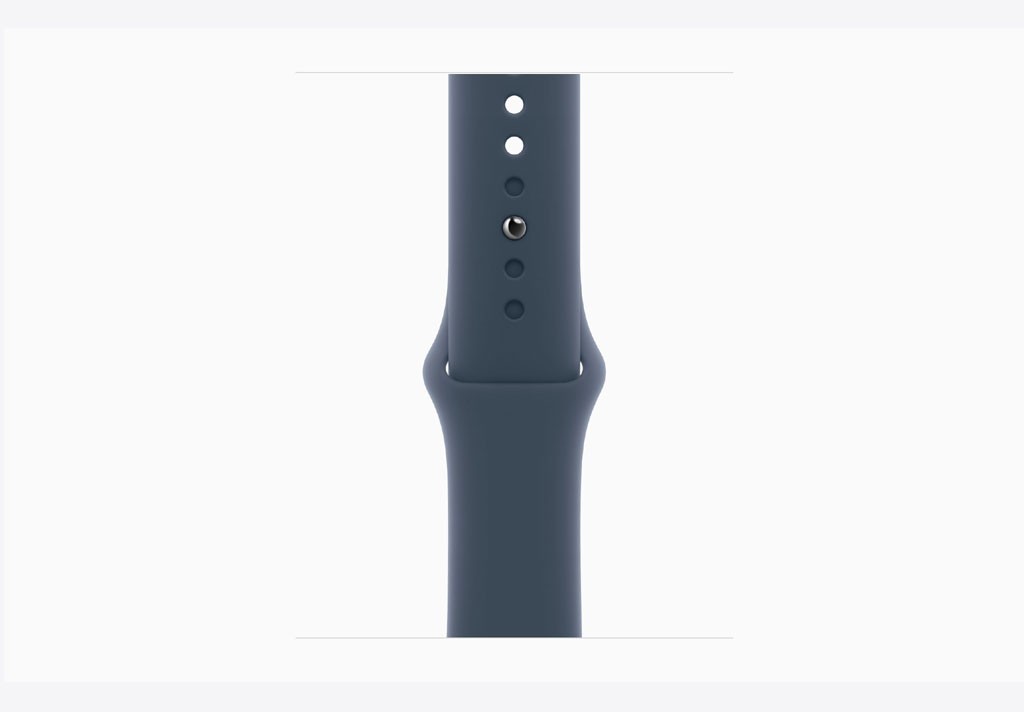 Apple Watch SE GPS 40mm Silver Aluminium Case with Storm Blue Sport Band - S/M