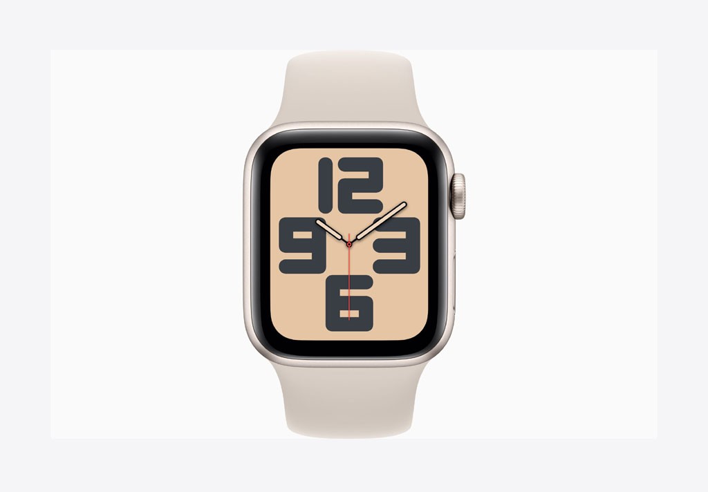 Apple Watch SE GPS 44mm Starlight Aluminium Case with Starlight Sport Band - M/L