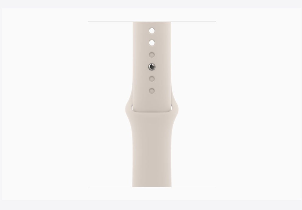 Apple Watch SE GPS 44mm Starlight Aluminium Case with Starlight Sport Band - M/L