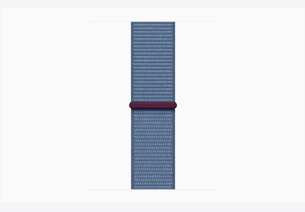 Apple Watch SE GPS 44mm Silver Aluminium Case with Winter Blue Sport Loop
