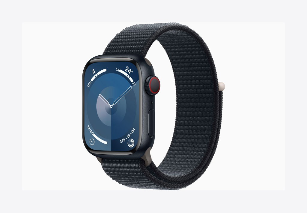 Apple Watch Series 9 GPS + Cellular 41mm Midnight Aluminium Case with Midnight Sport Loop