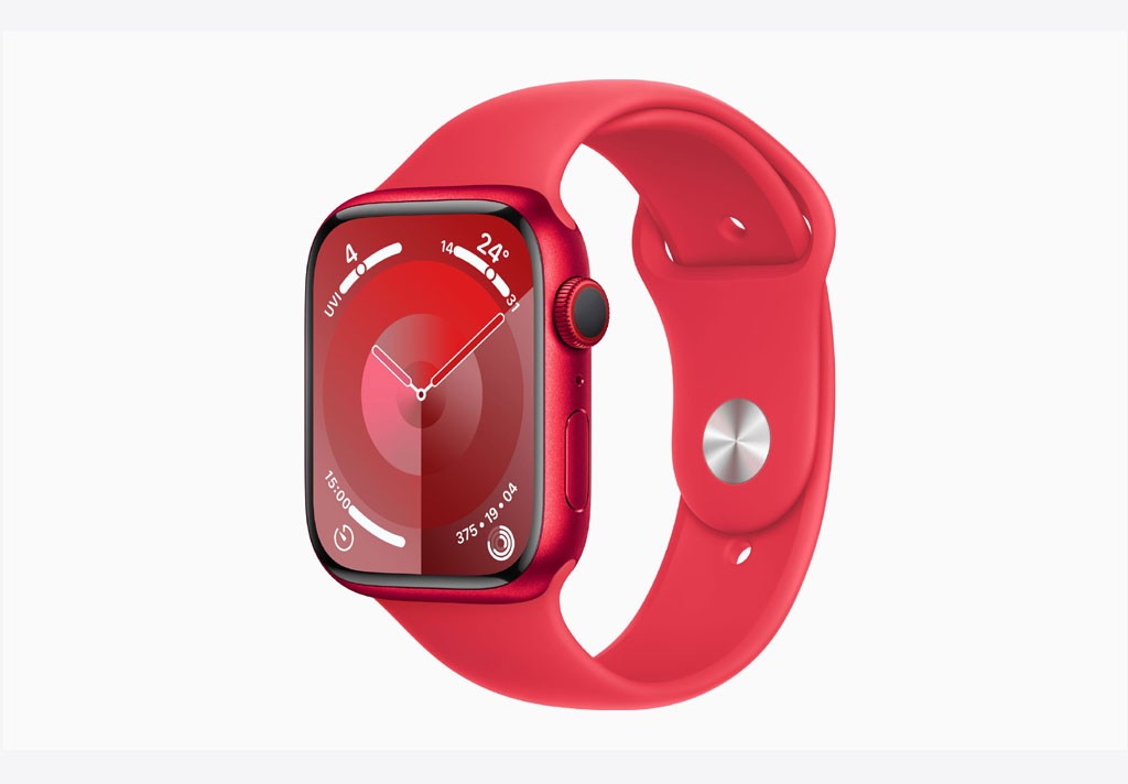 Apple Watch Series 9 GPS + Cellular 45mm (PRODUCT)RED Aluminium Case with (PRODUCT)RED Sport Band - S/M