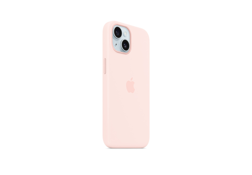 iPhone 15 Silicone Case with MagSafe - Light Pink