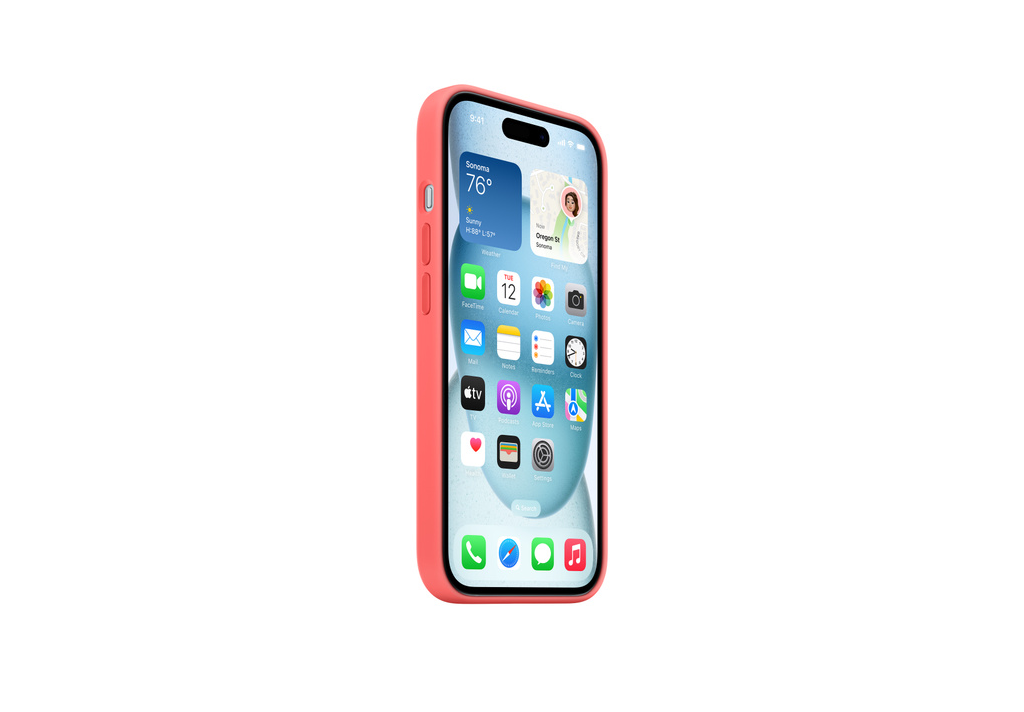 iPhone 15 Silicone Case with MagSafe - Guava