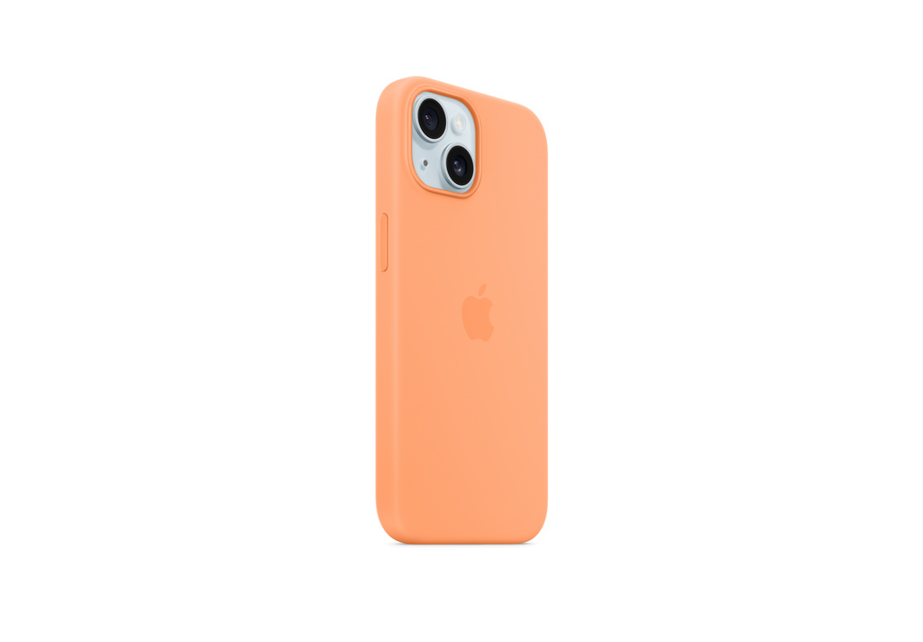 iPhone 15 Silicone Case with MagSafe - Orange Sorbet