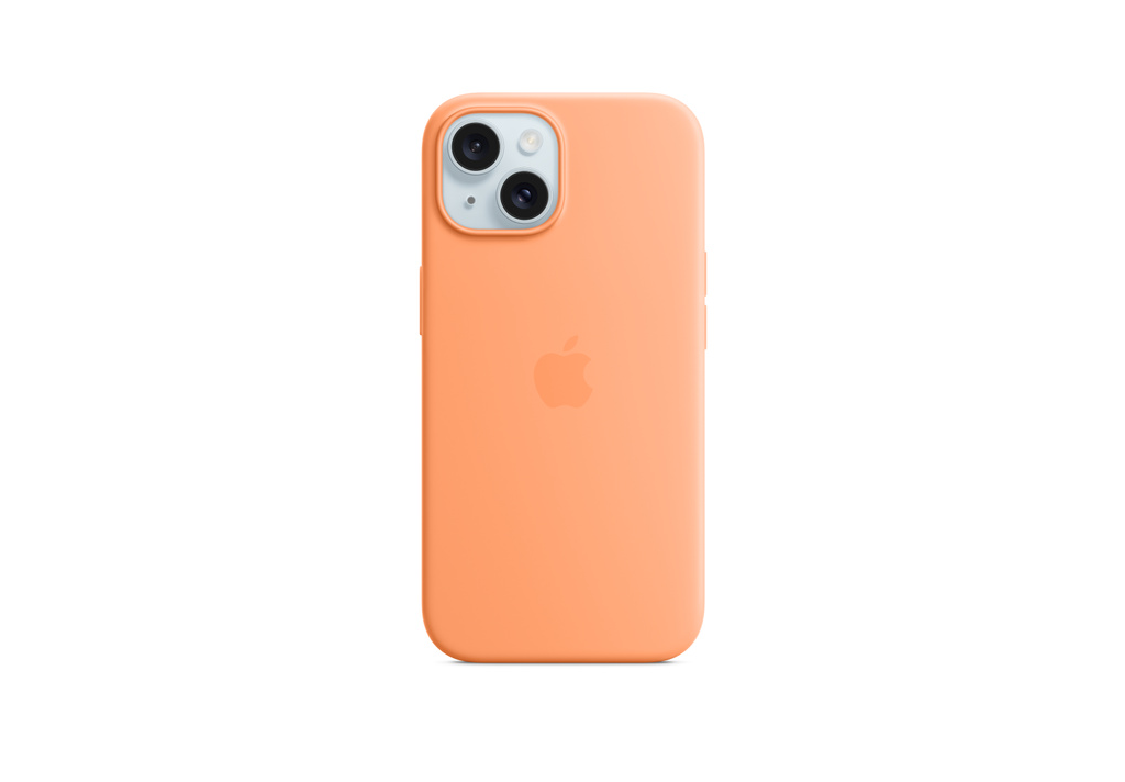 iPhone 15 Plus Silicone Case with MagSafe - Orange Sorbet