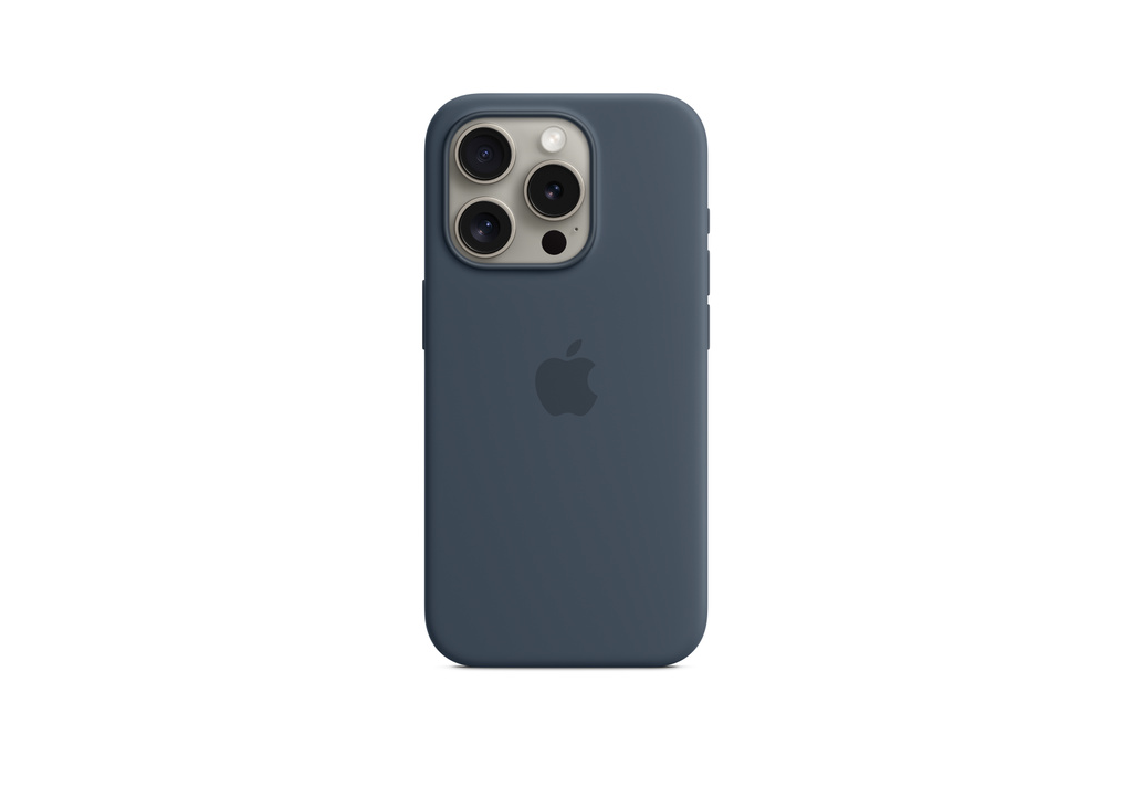 iPhone 15 Pro Silicone Case with MagSafe - Storm Blue