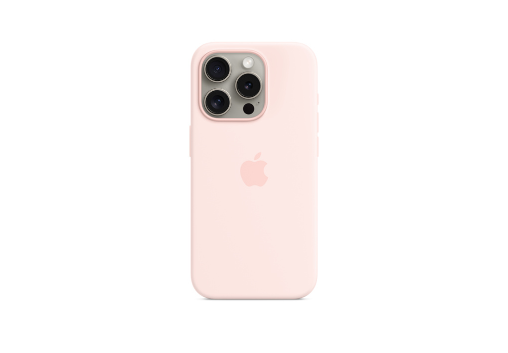 iPhone 15 Pro Silicone Case with MagSafe - Light Pink