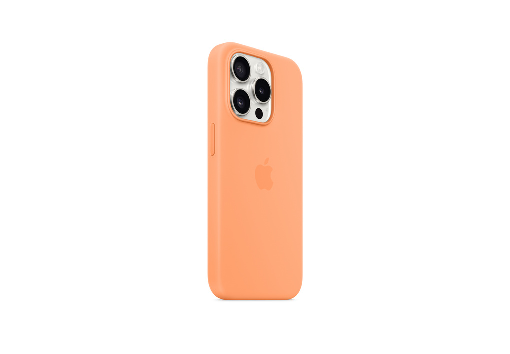 iPhone 15 Pro Silicone Case with MagSafe - Orange Sorbet