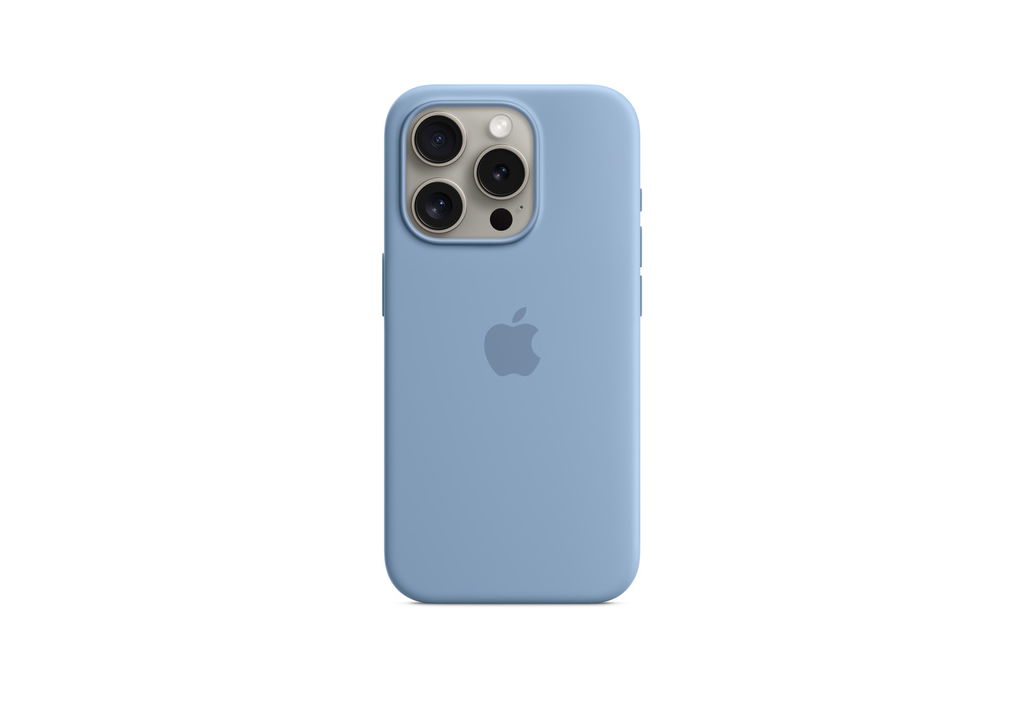 iPhone 15 Pro Max Silicone Case with MagSafe - Winter Blue