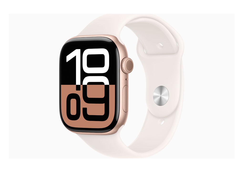 Apple Watch Series 10 GPS 42mm Rose Gold Aluminium Case with Light Blush Sport Band - M/L