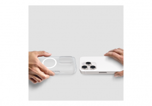 Gripp Clear MagSafe Case for Apple iPhone 15 Pro Max (6.7'') with White Ring- Clear