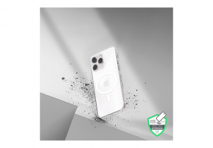 Gripp Clear MagSafe Case for Apple iPhone 15 Pro Max (6.7'') with White Ring- Clear