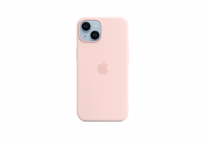 iPhone 14 Silicone Case with MagSafe - Chalk Pink