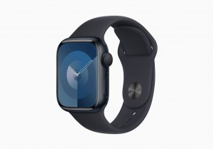 Apple Watch Series 9 GPS 41mm Midnight Aluminium Case with Midnight Sport Band - M/L