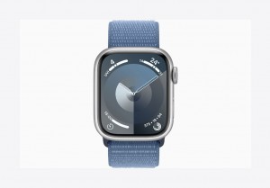 Apple Watch Series 9 GPS 41mm Silver Aluminium Case with Winter Blue Sport Loop