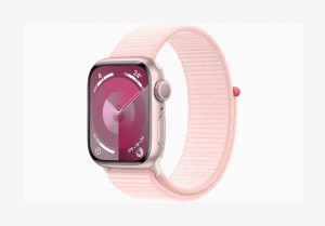 Apple Watch Series 9 GPS 41mm Pink Aluminium Case with Light Pink Sport Loop