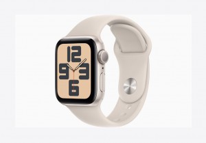 Apple Watch SE GPS 40mm Starlight Aluminium Case with Starlight Sport Band - M/L
