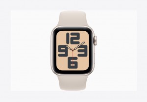 Apple Watch SE GPS 40mm Starlight Aluminium Case with Starlight Sport Band - M/L