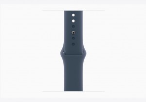 Apple Watch SE GPS 44mm Silver Aluminium Case with Storm Blue Sport Band - S/M