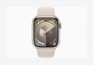 Apple Watch Series 9 GPS + Cellular 45mm Starlight Aluminium Case with Starlight Sport Band - M/L