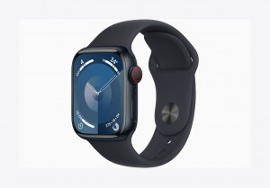 Apple Watch Series 9 GPS + Cellular 45mm Midnight Aluminium Case with Midnight Sport Band - M/L