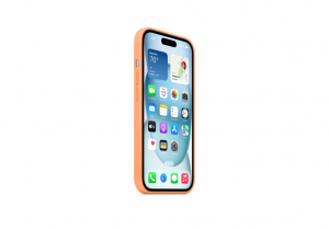 iPhone 15 Silicone Case with MagSafe - Orange Sorbet