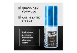 Professional 2 in 1 HD Screen Cleaner Spray with Microfiber Cleaning Cloth