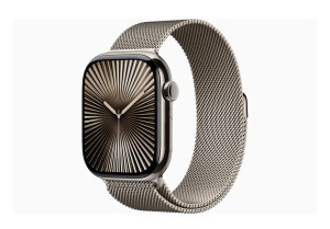 Apple Watch Series 10 GPS + Cellular 46mm Natural Titanium Case with Natural Milanese Loop - M/L